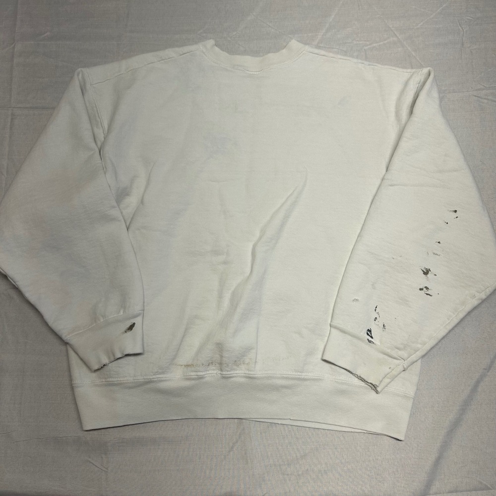 Vintage 90s Hemmings Motor News Sweatshirt Mens Large White Distressed USA Made - Picture 5 of 9